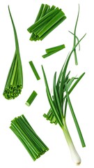 Fresh green onions, sliced and whole