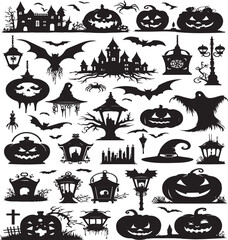 Halloween Silhouettes Icons