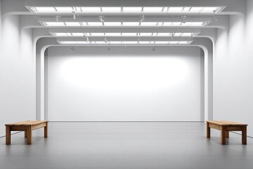 Empty modern art gallery