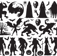 Halloween Silhouettes Icons
