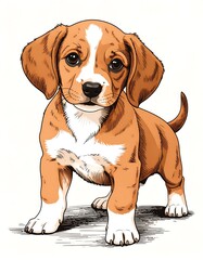 Cute puppy illustration