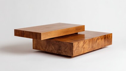 Modern, layered coffee table