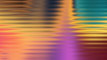 Abstract horizontal wavy lines of vibrant color gradients and reflections background