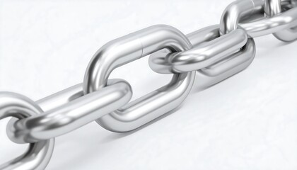Obraz premium A gleaming metal chain interlocks with strength and precision—symbolizing unity, resilience, and the unbreakable power of connection.