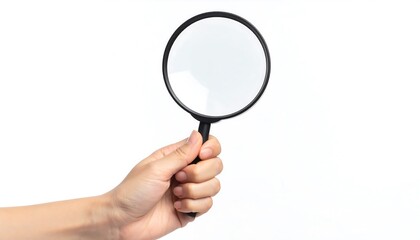 A golden-framed magnifying glass hovers in a steady hand—symbolizing focus, inquiry, and the refined art of close examination.