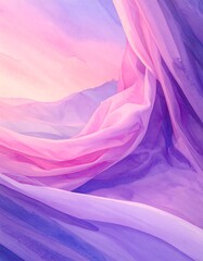 Soft, flowing fabric in shades of pink and purple