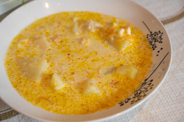 Soup with Meat and Cream Cheese