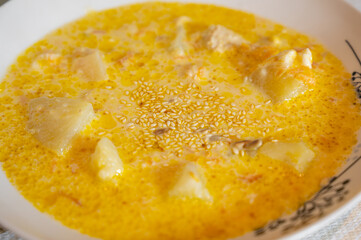 Soup with Meat and Cream Cheese