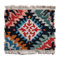 Vintage rug detail isolated on transparent background