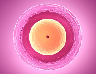 3D medical illustration of a fertilized egg