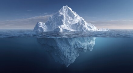 Obraz premium Iceberg submerged in water