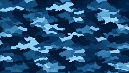 Abstract blue camouflage pattern
