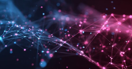 Abstract network of interconnected points and lines (4)