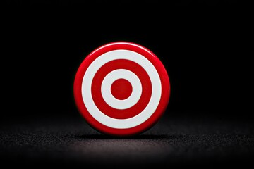 Red target on black background.  Close-up shot