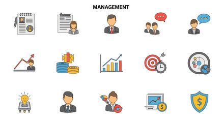 Business Management Icons.