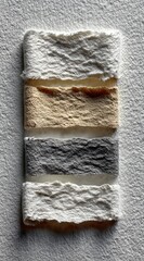 Discover elegant textured paper samples in subtle earth tones creating a sophisticated, natural aesthetic for your next design project.