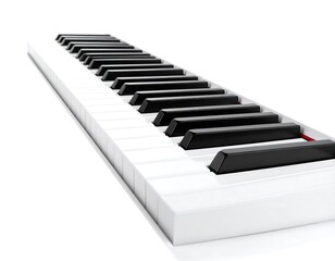 3D piano keyboard keys