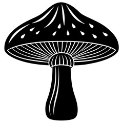 Mushroom Silhouette Vector – Nature & Fantasy Design.
