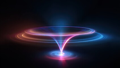 Abstract swirling vortex of vibrant colors