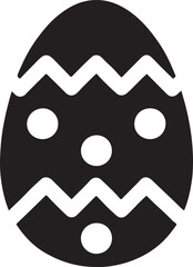 Easter egg silhouette vector, festive spring decoration, minimal holiday celebration design illustration