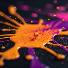 Abstract paint splash on dark background