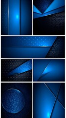 Abstract blue geometric shapes