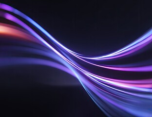 Abstract glowing lines on dark background (1)
