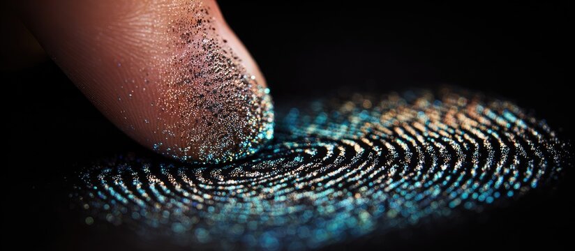 Fingertip on a Fingerprint Scanner