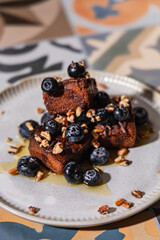 chocolate cake with strawberries