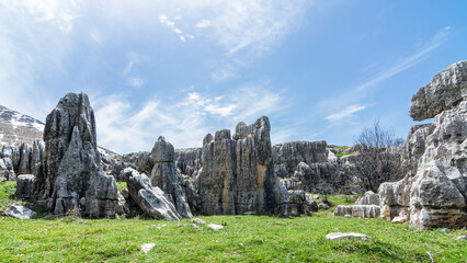 Geological formations in Kfardebian, Lebanon