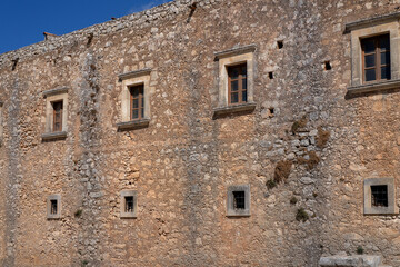 Historic Arkadi Monastery in Crete, Greece. A UNESCO-recognized heritage site and symbol of Cretan history, culture, and architecture. 