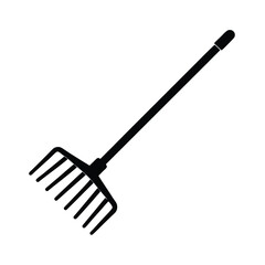 Zoo Keeper element isolated rake on white background