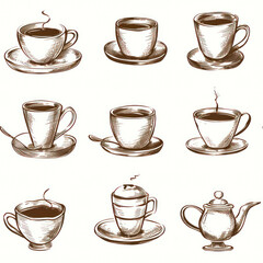Seamless coffee pattern