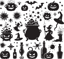 Halloween Silhouettes Icons