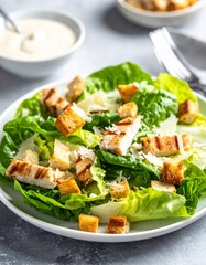 H&auml;hnchen-Caesar-Salat