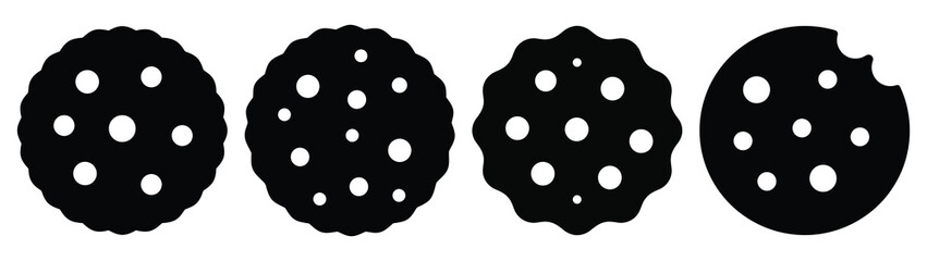 cookie Icon Set, Vector illustration