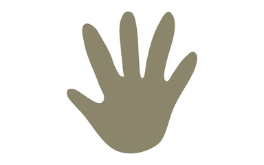  Abstract Hand or Glove Shape Illustration