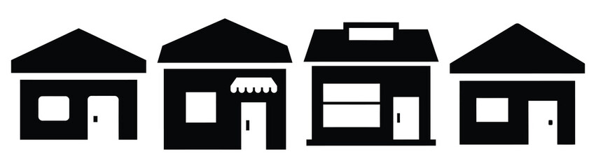 store Icon Set, Vector illustration