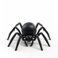 Obraz premium Cartoon black spider invertebrate tarantula arachnid.