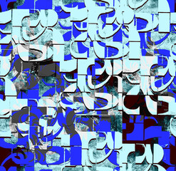 Graphic seamless background. Grunge texture with a beautiful pattern. For fabric, paper, and more. Art texture. Hand-drawn lines, splashes of paint, and blurred effects. Grunge texture.Grunge design.