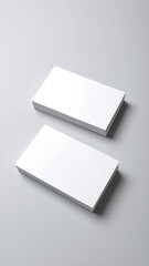 Blank business cards laid flat