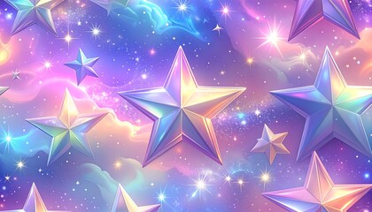 Colorful star pattern in space