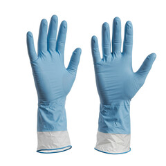surgical gloves on white background