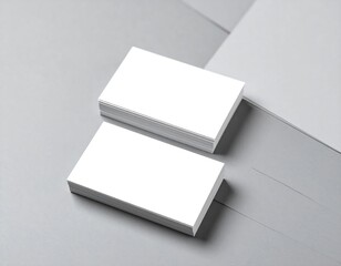 Blank business cards on a gray surface (1)