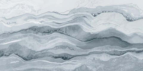 Flowing gray waves abstract art digital creation minimalist design contemporary space aesthetic perspective