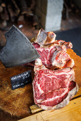 photography, steak, meat, color image, italy, no people, food and drink, horizontal, beef, tuscany, freshness, food, close-up, italian food, italian culture, grilled, raw food, restaurant, barbecue - 