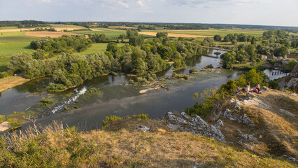 Le Doubs à Rochefort-sur-Nenon dans le Jura en France