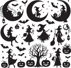 Halloween Silhouettes Icons