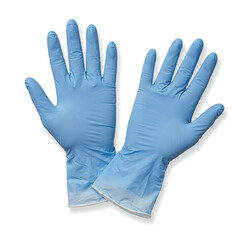 surgical gloves on white background