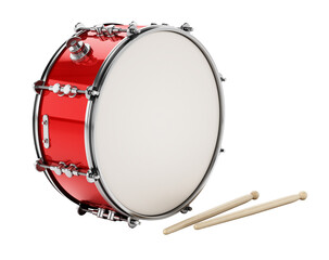 Snare drum set on transparent background. 3D illustration